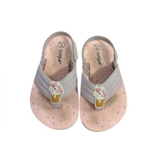 Cat & Jack Other - Cat & Jack Kids Unicorn Sandals - Pink size 7